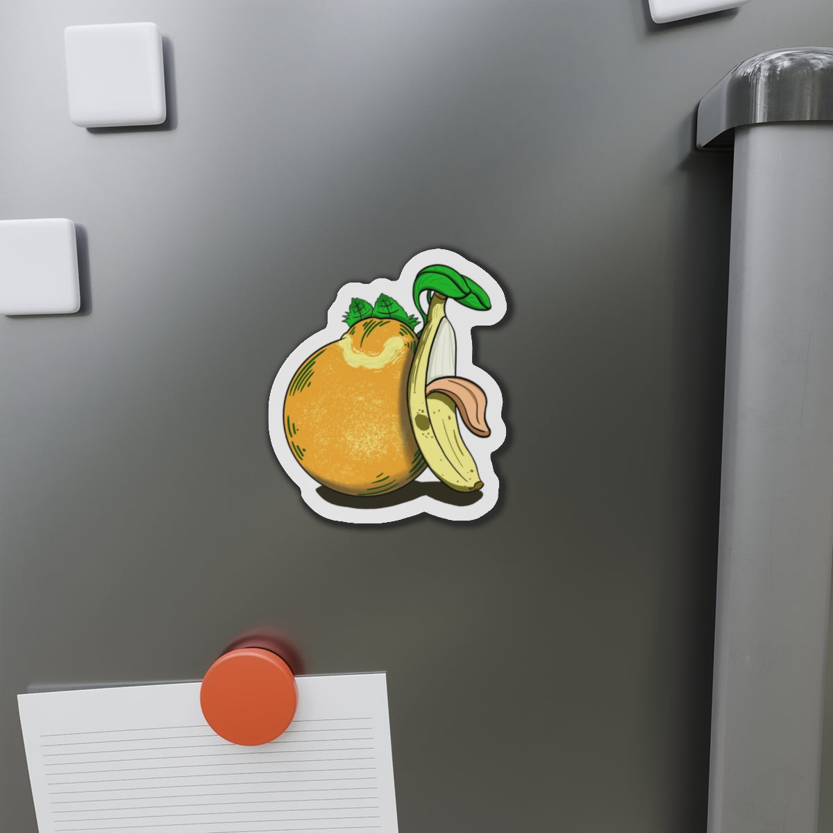 Hungry Orange and Clueless Banana pals (MAGNET)