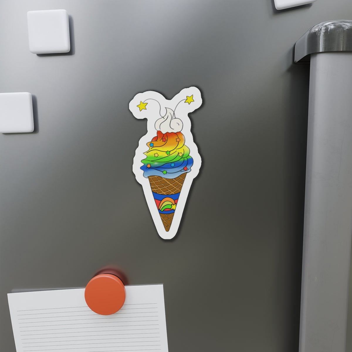Rainbow Ice Cream to Brighten your day (MAGNET)