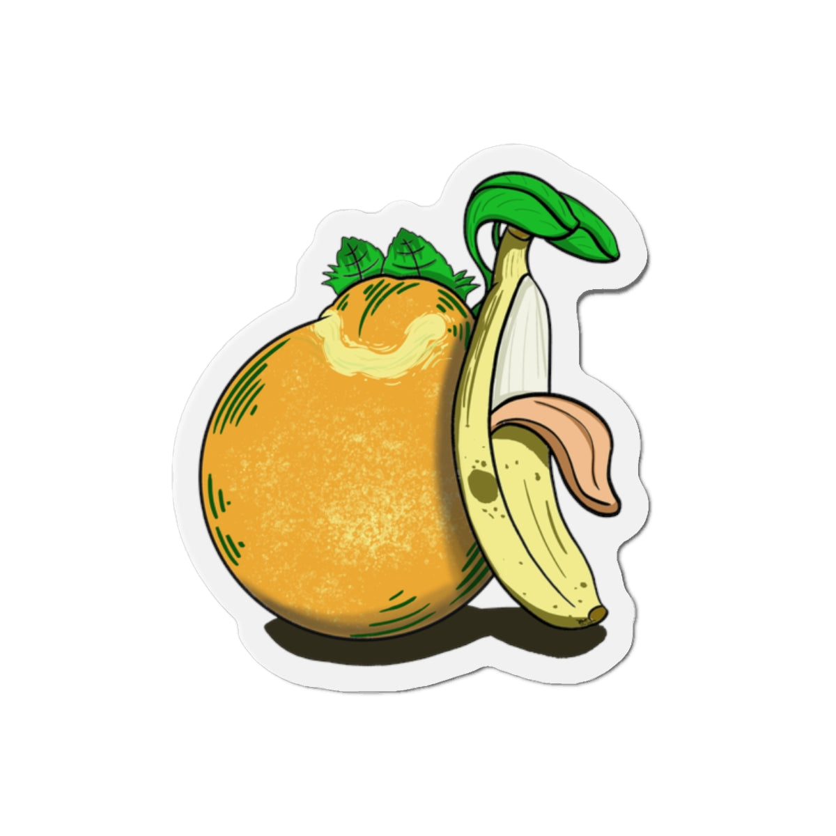 Hungry Orange and Clueless Banana pals (MAGNET)