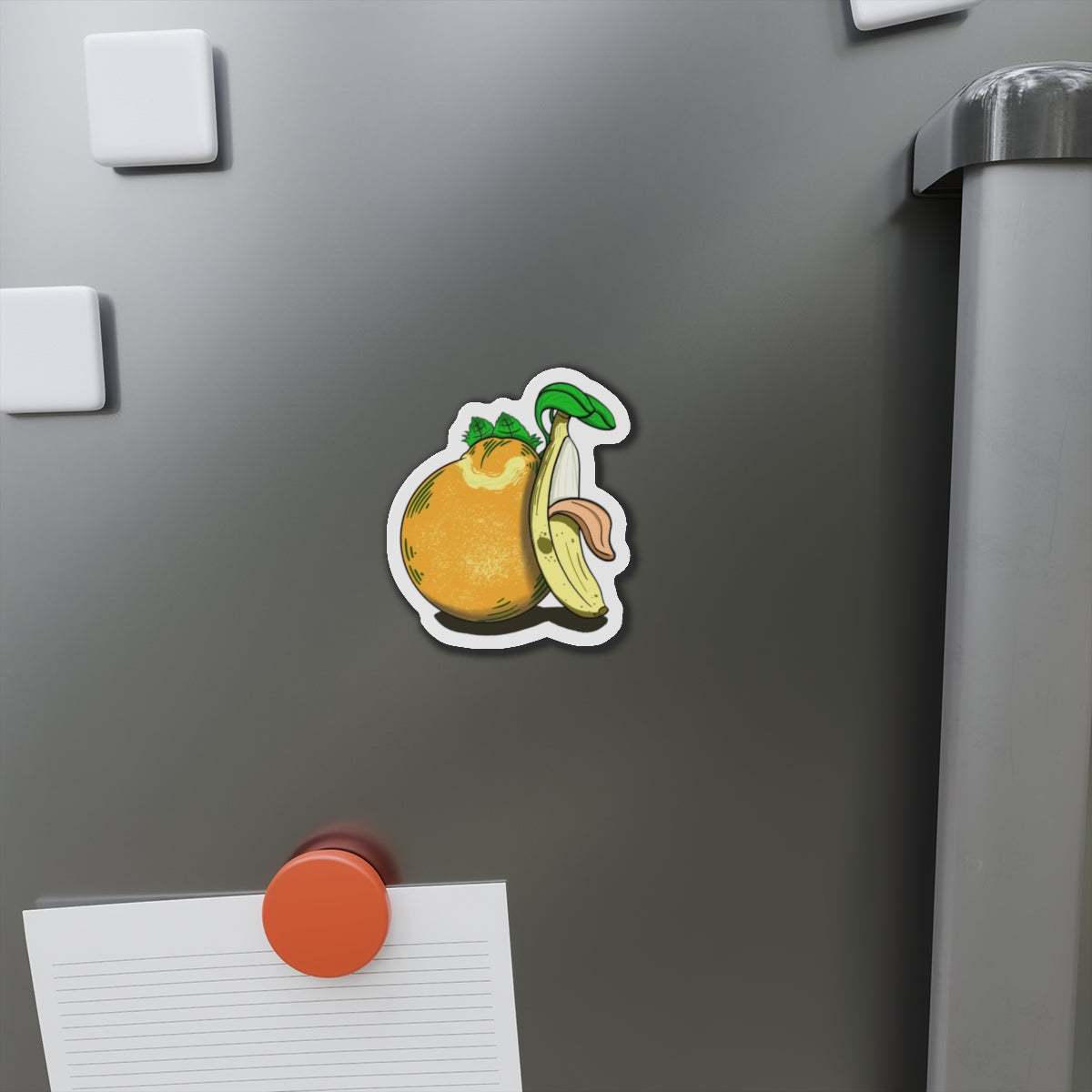 Hungry Orange and Clueless Banana pals (MAGNET)