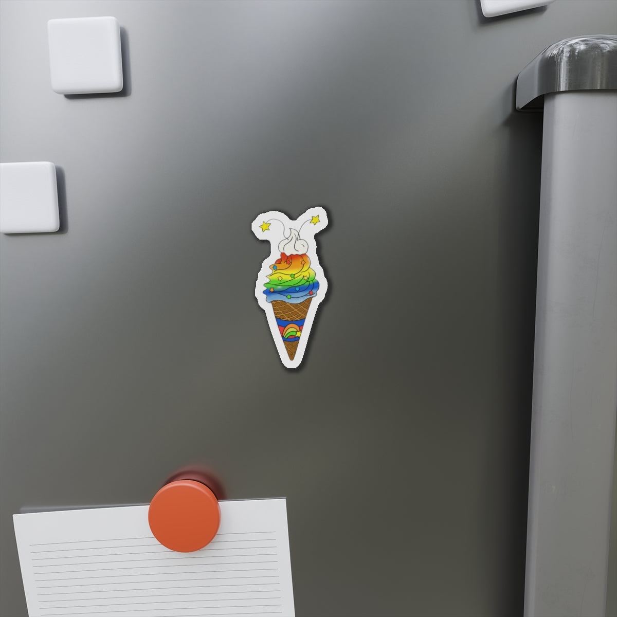 Rainbow Ice Cream to Brighten your day (MAGNET)