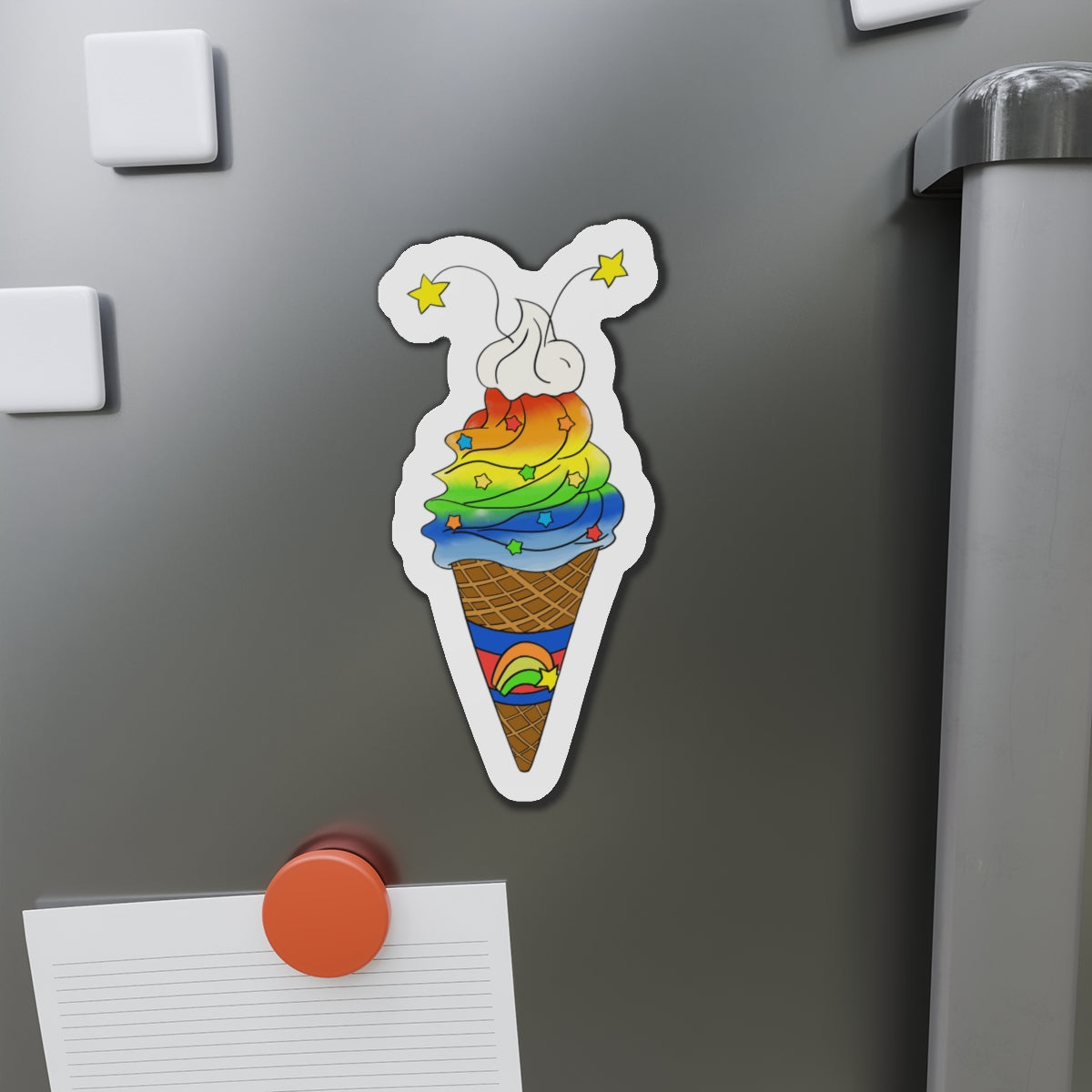 Rainbow Ice Cream to Brighten your day (MAGNET)