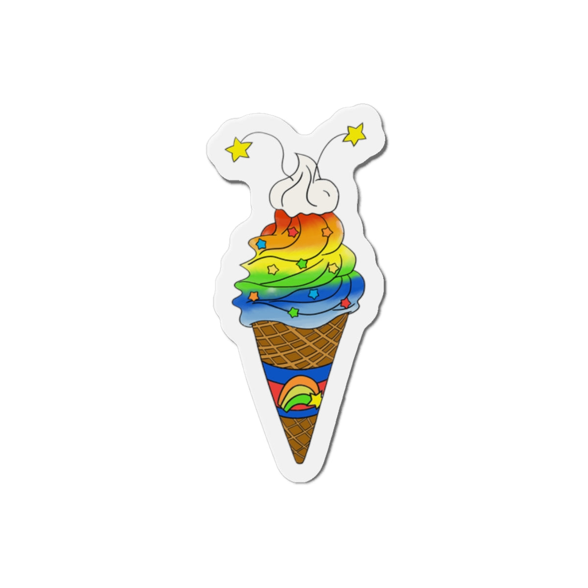 Rainbow Ice Cream to Brighten your day (MAGNET)