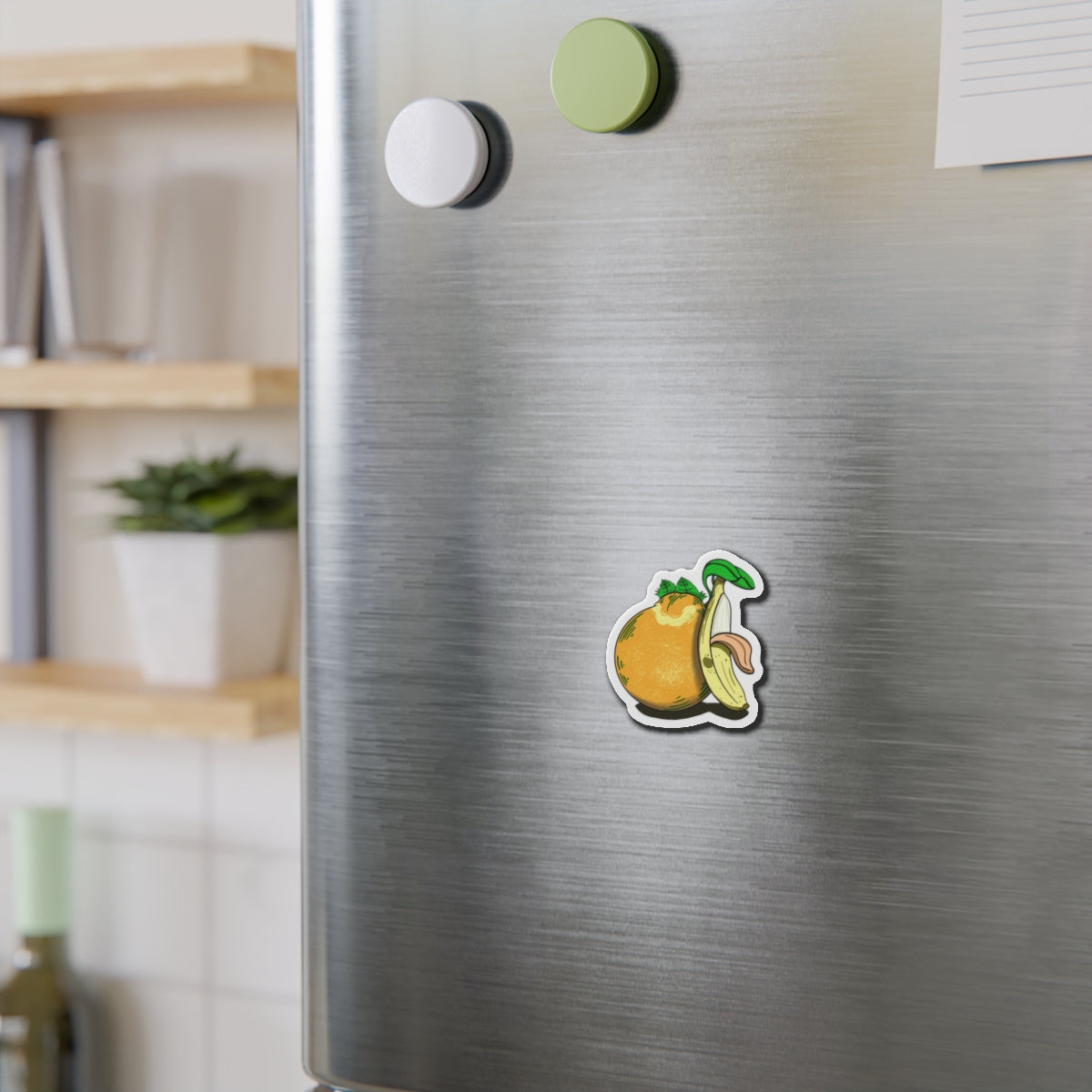 Hungry Orange and Clueless Banana pals (MAGNET)