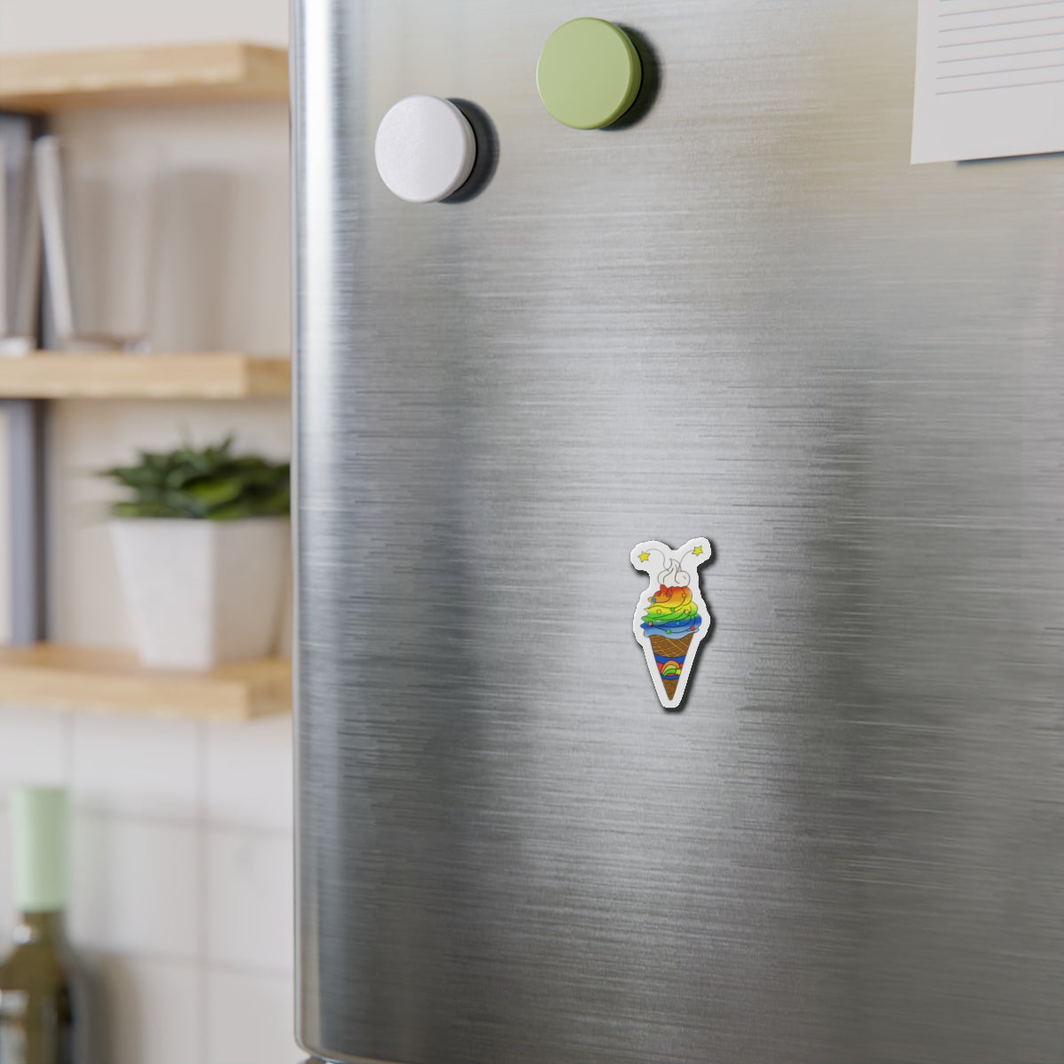 Rainbow Ice Cream to Brighten your day (MAGNET)