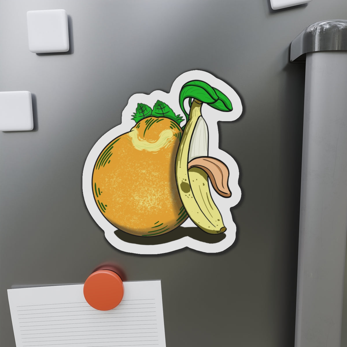 Hungry Orange and Clueless Banana pals (MAGNET)
