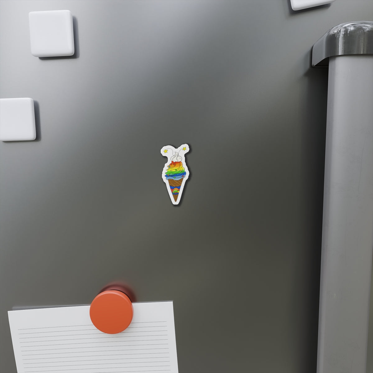 Rainbow Ice Cream to Brighten your day (MAGNET)
