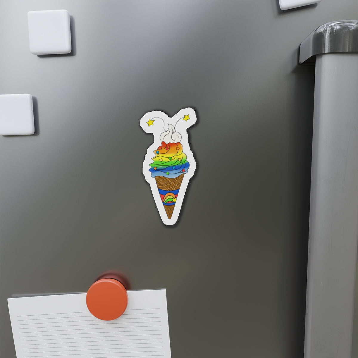 Rainbow Ice Cream to Brighten your day (MAGNET)