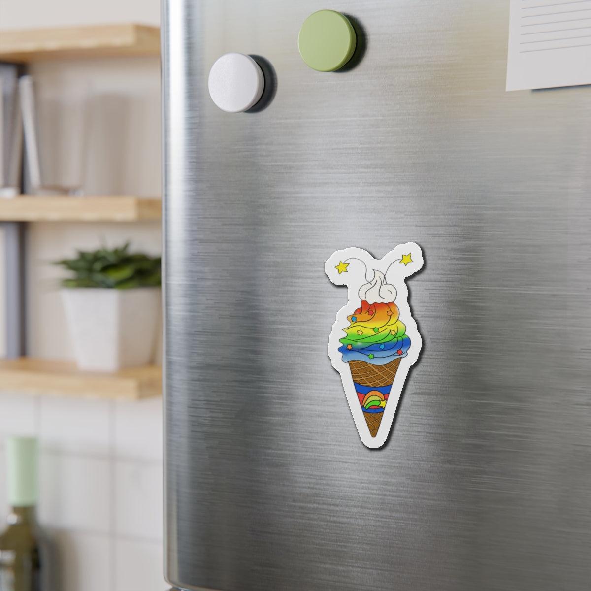 Rainbow Ice Cream to Brighten your day (MAGNET)