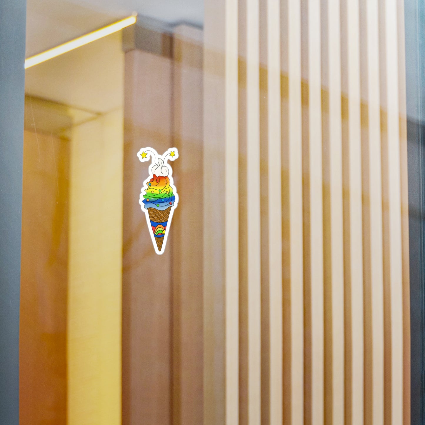 Rainbow Ice Cream to brighten your day (Sticker)
