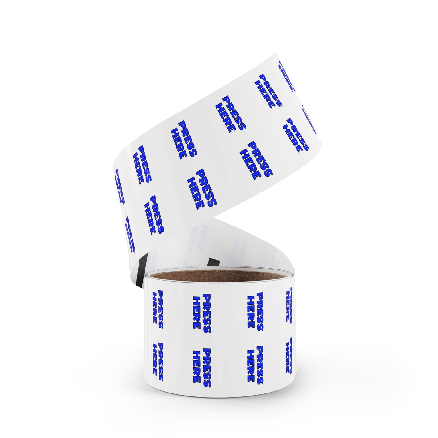 Round Sticker Roll - "PRESS HERE" funny prank stickers in 50, 100, 250