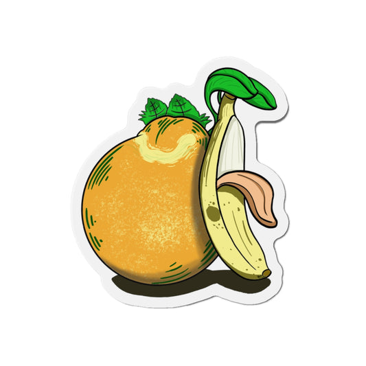 Hungry Orange and Clueless Banana pals (MAGNET)