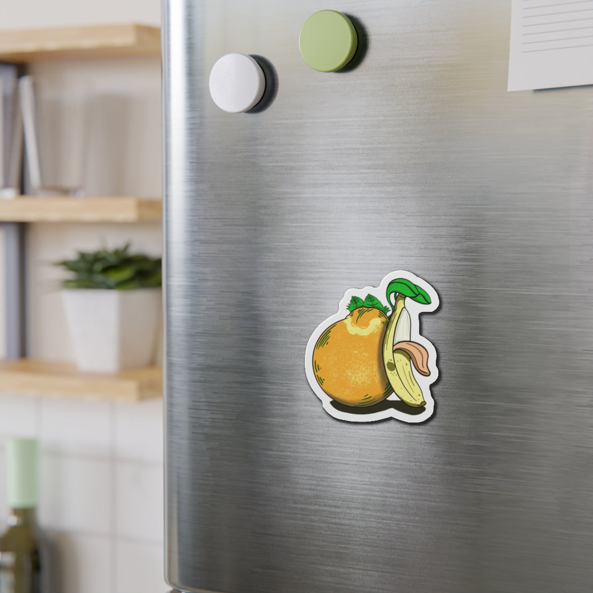 Hungry Orange and Clueless Banana pals (MAGNET)