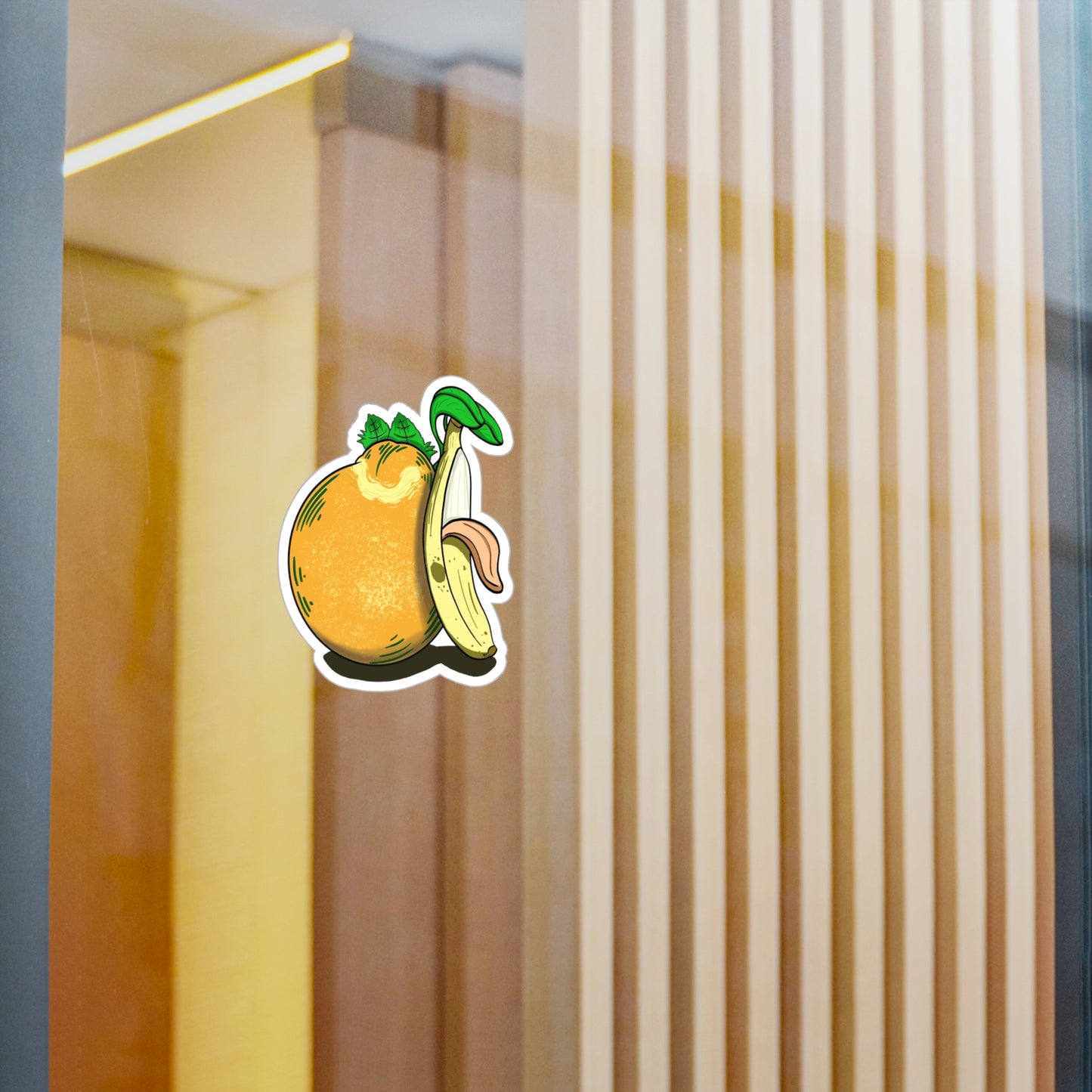 Hungry Orange and Clueless Banana pals (STICKER)