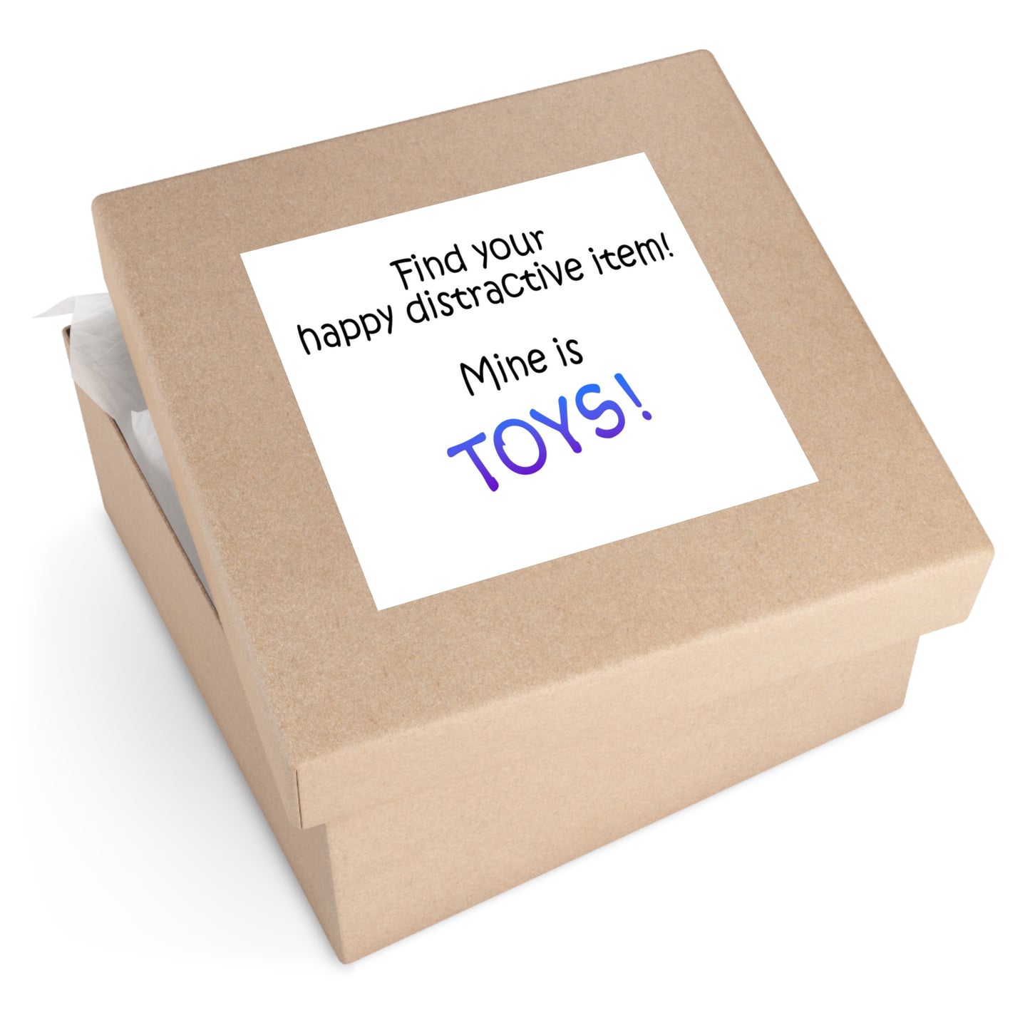 Happy distractive item (Toys) STICKER