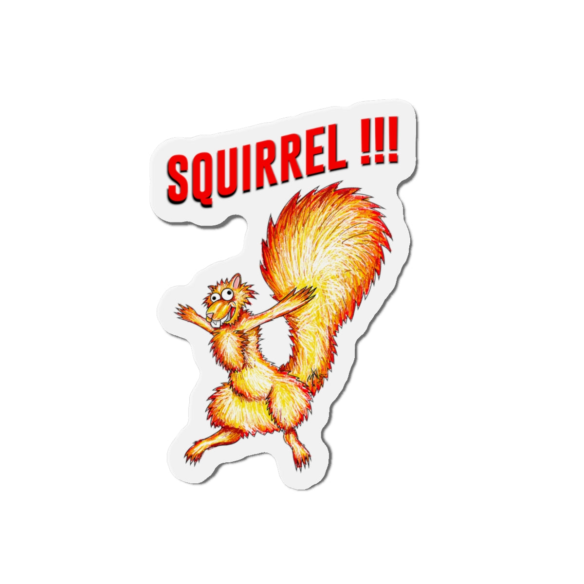 Squirrel!!! (magnet)